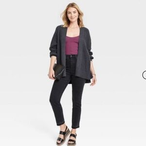 Universal thread open front cardigan target small grey BNWT